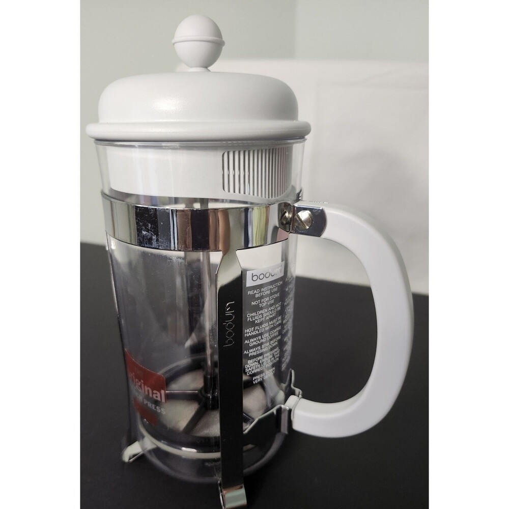 BODUM 4 CUP French Press Chrome Coffee Maker Tea Silver Large Chambord 32oz EUC